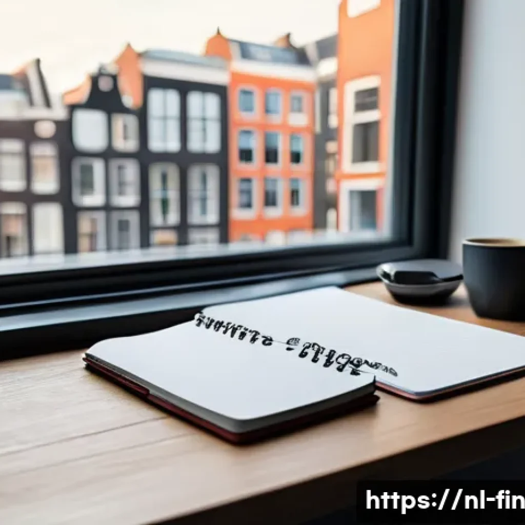 가계부 작성으로 시작하는 금융 단순화 - A cozy home office scene in a modern Dutch apartment with a person diligently writing daily expenses...